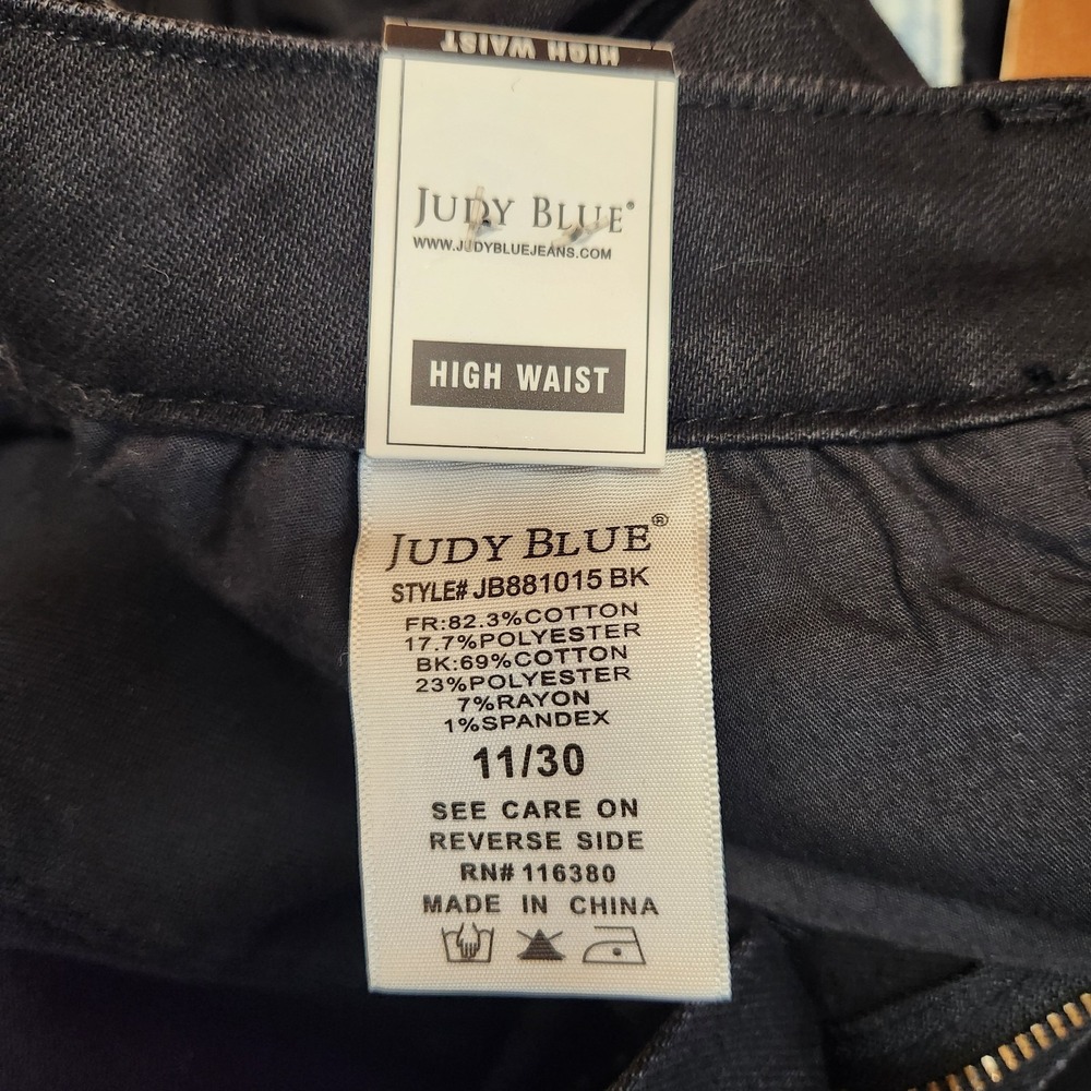 NWT Judy Blue Marlow Arc Rigid Magic Black Women`s Jeans JB881015 Size 11/30 - Picture 9 of 12